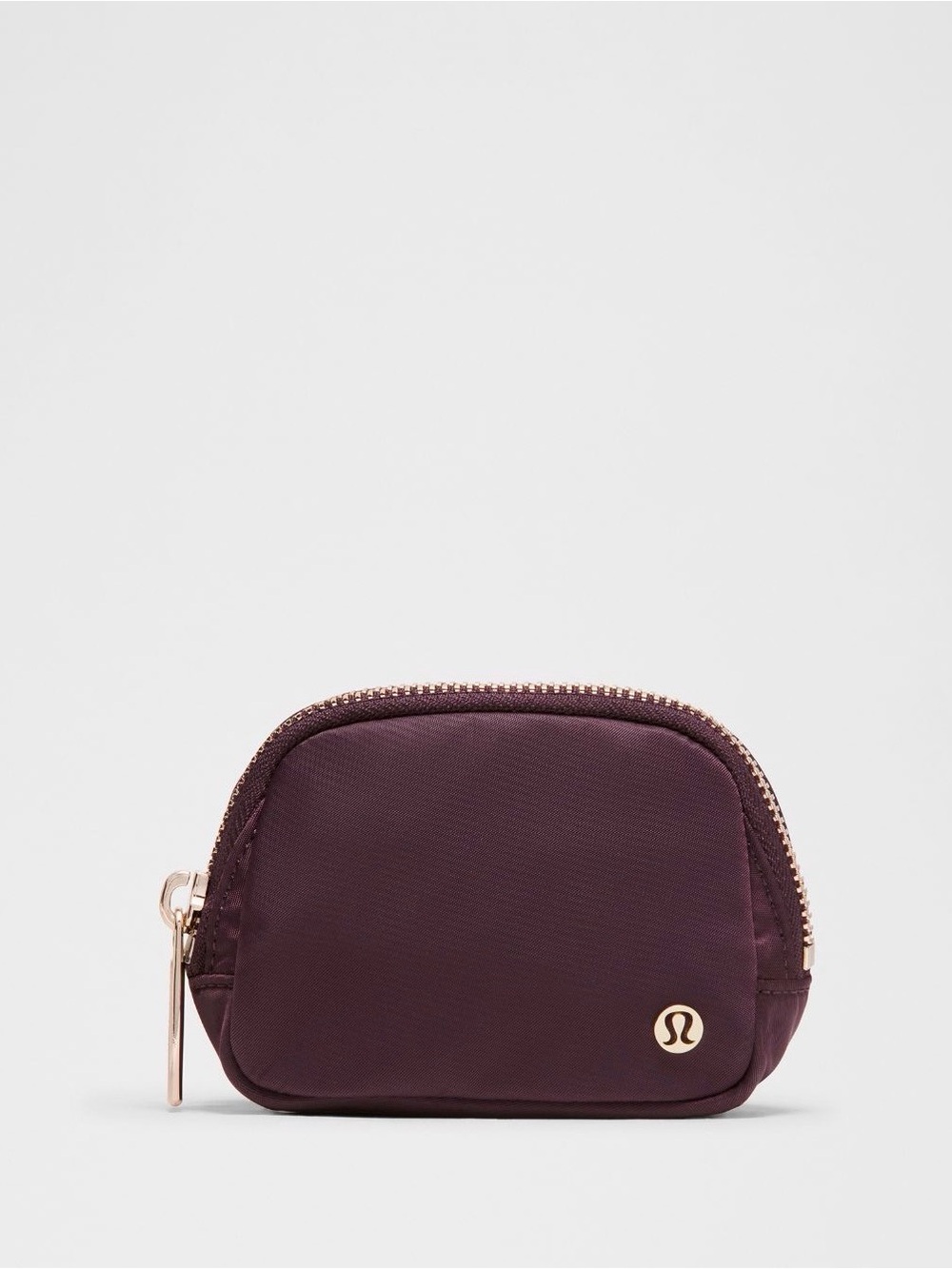 lululemon athletica Zip Cosmetic Pouch in Deep Plum with Gold Hardware